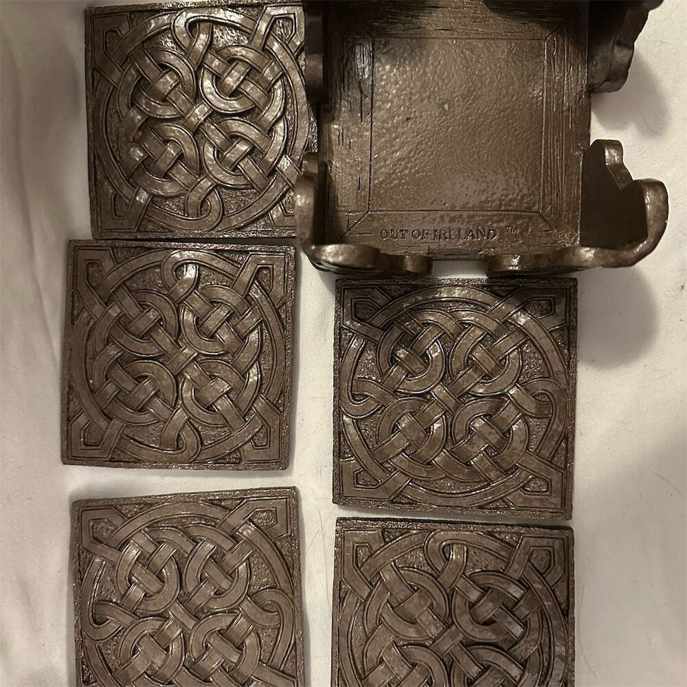 Celtic Decorative Balls Set of 5 Brown Multicolor Irish Coasters OS